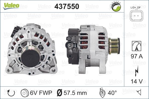 Valeo 437550 - Генератор autospares.lv