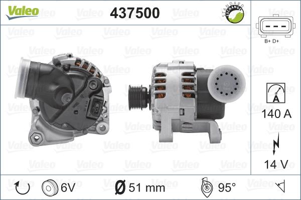 Valeo 437500 - Генератор autospares.lv