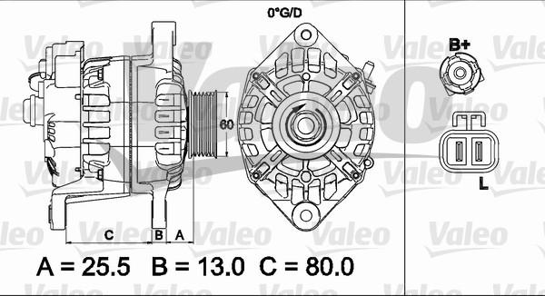 Valeo 437501 - Генератор autospares.lv