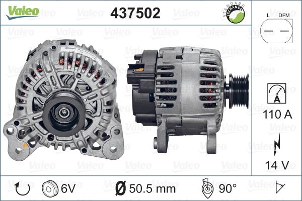 Valeo 437502 - Генератор autospares.lv