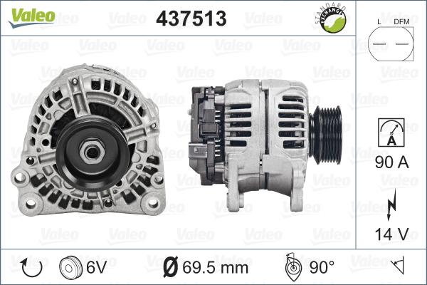 Valeo 437513 - Генератор autospares.lv