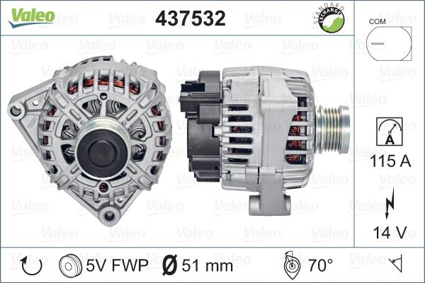 Valeo 437532 - Генератор autospares.lv