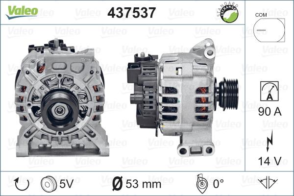 Valeo 437537 - Генератор autospares.lv