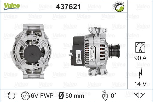 Valeo 437621 - Генератор autospares.lv