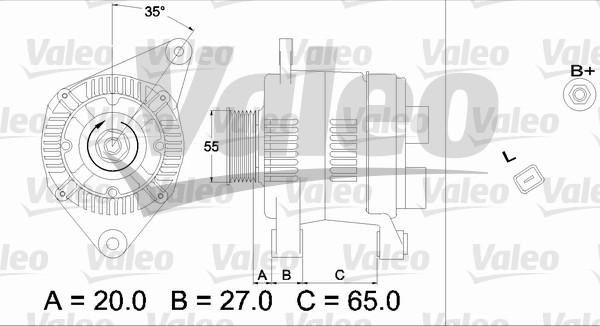 Valeo 437196 - Генератор autospares.lv