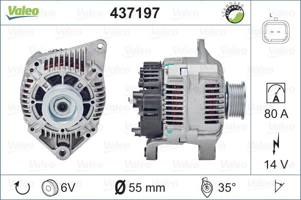 Valeo 437197 - Генератор autospares.lv