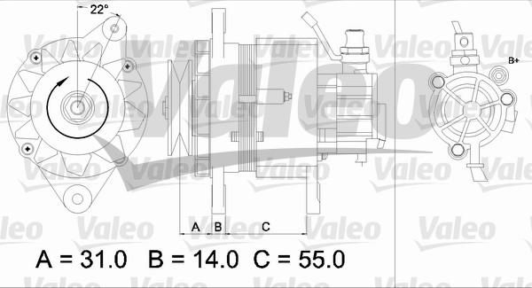 Valeo 437145 - Генератор autospares.lv