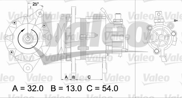 Valeo 437143 - Генератор autospares.lv