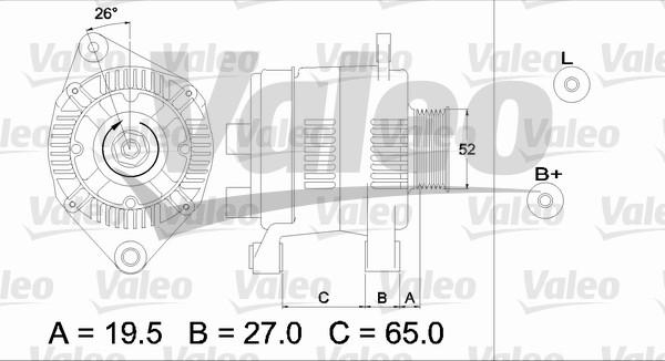 Valeo 437142 - Генератор autospares.lv