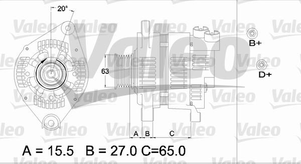 Valeo 437164 - Генератор autospares.lv