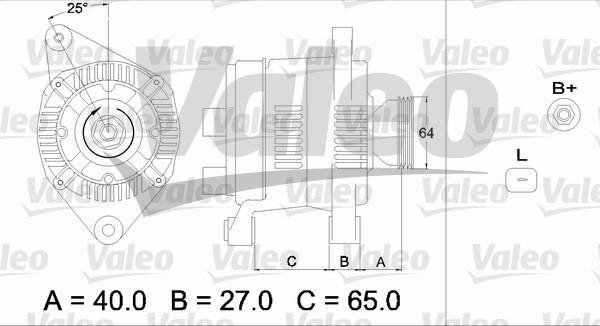 Valeo 437168 - Генератор autospares.lv