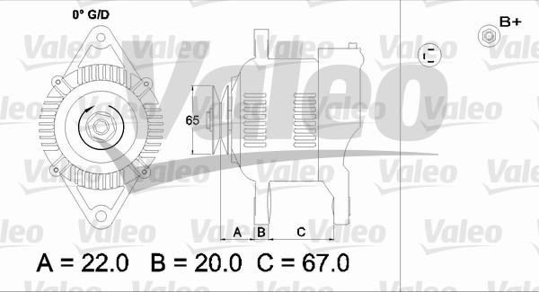 Valeo 437163 - Генератор autospares.lv