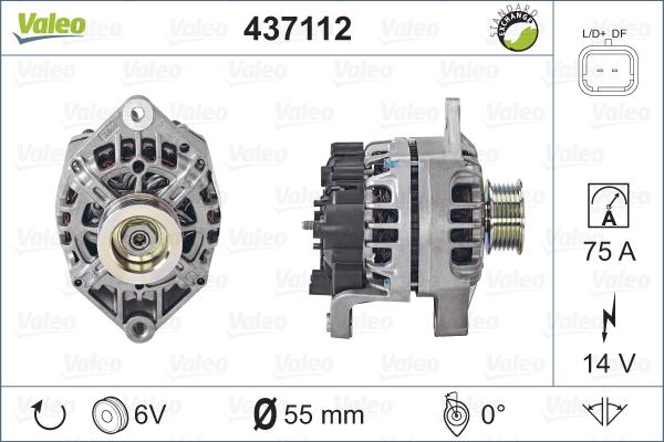 Valeo 437112 - Генератор autospares.lv