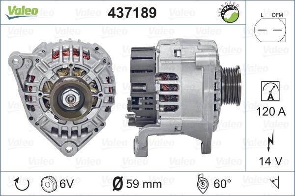 Valeo 437189 - Генератор autospares.lv