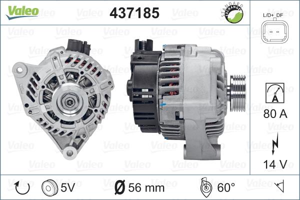 Valeo 437185 - Генератор autospares.lv