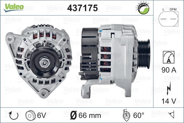 Valeo 437175 - Генератор autospares.lv