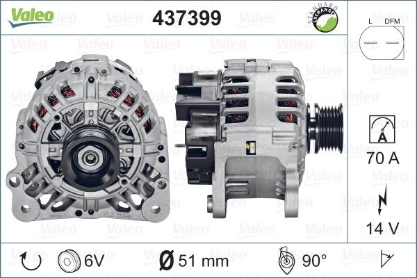 Valeo 437399 - Генератор autospares.lv