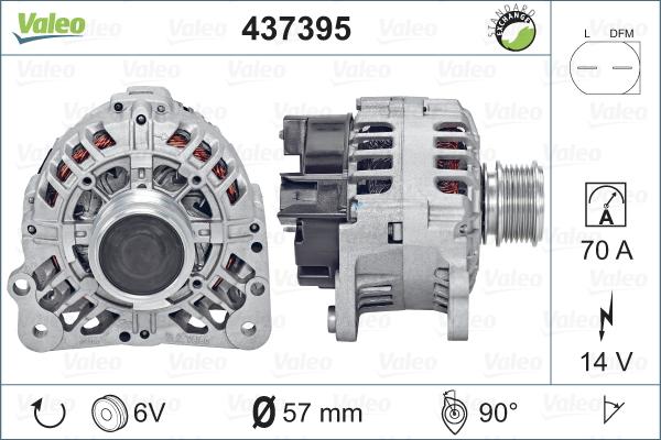 Valeo 437395 - Генератор autospares.lv