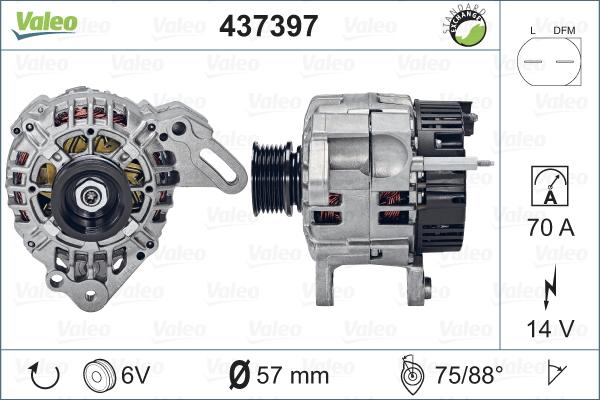 Valeo 437397 - Генератор autospares.lv