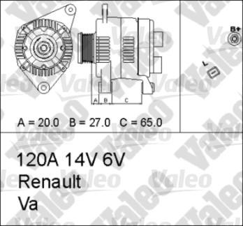 Valeo 437354 - Генератор autospares.lv