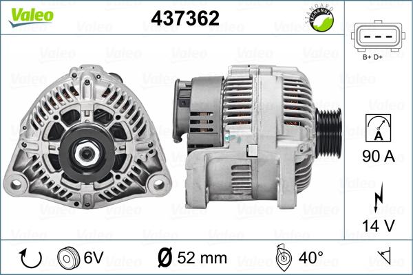 Valeo 437362 - Генератор autospares.lv