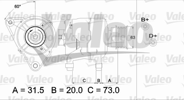 Valeo 437310 - Генератор autospares.lv