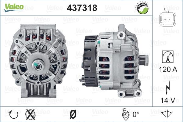 Valeo 437318 - Генератор autospares.lv