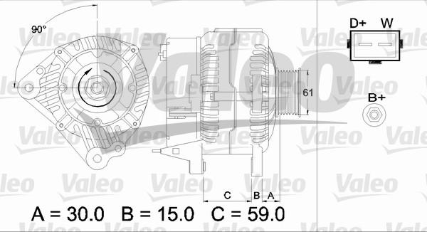 Valeo 437386 - Генератор autospares.lv