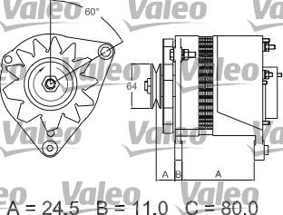 Valeo 437380 - Генератор autospares.lv