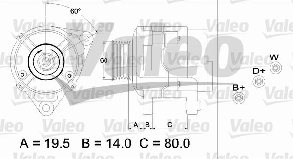 Valeo 437383 - Генератор autospares.lv