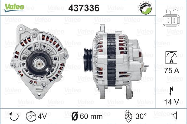 Valeo 437336 - Генератор autospares.lv