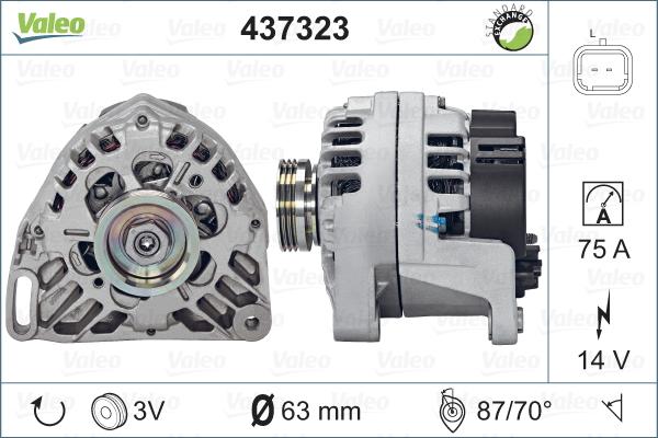 Valeo 437323 - Генератор autospares.lv