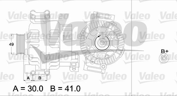 Valeo 437374 - Генератор autospares.lv