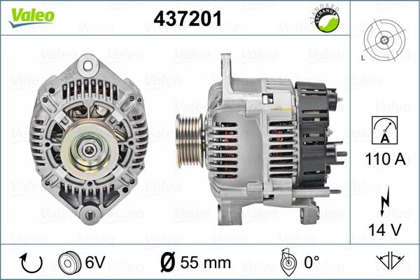 Valeo 437201 - Генератор autospares.lv