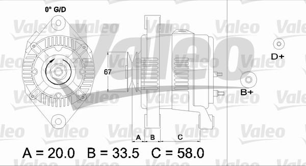 Valeo 437207 - Генератор autospares.lv