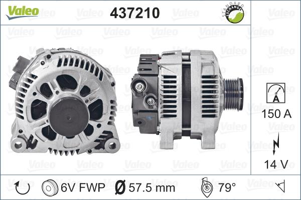 Valeo 437210 - Генератор autospares.lv