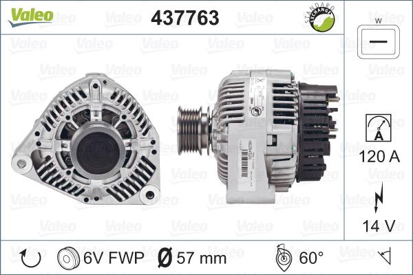 Valeo 437763 - Генератор autospares.lv