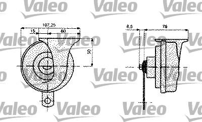 Valeo 479159 - Звуковой сигнал, клаксон autospares.lv