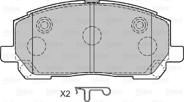 Valeo 598944 - Тормозные колодки, дисковые, комплект autospares.lv