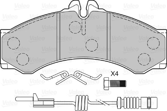 Valeo 598966 - Тормозные колодки, дисковые, комплект autospares.lv