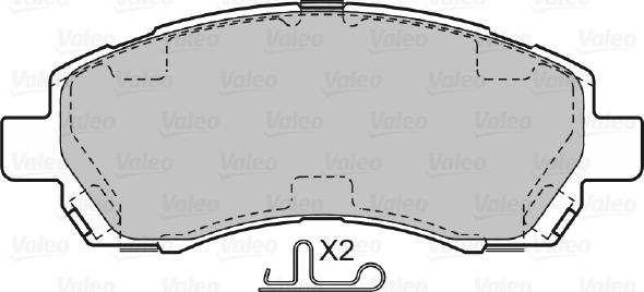 Valeo 598915 - Тормозные колодки, дисковые, комплект autospares.lv