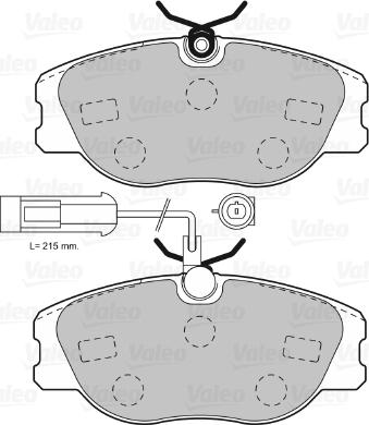 Valeo 598985 - Тормозные колодки, дисковые, комплект autospares.lv