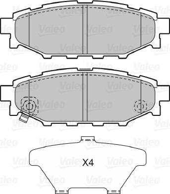 Valeo 598929 - Тормозные колодки, дисковые, комплект autospares.lv