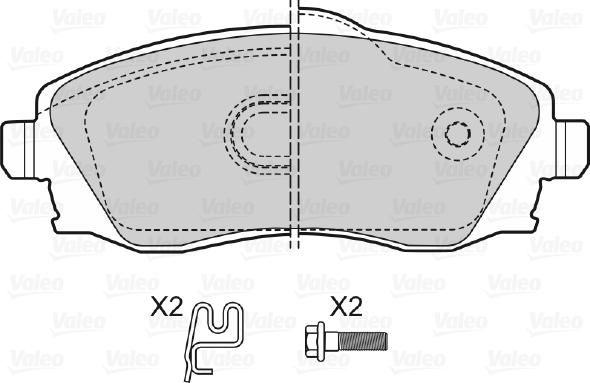 Valeo 598456 - Тормозные колодки, дисковые, комплект autospares.lv