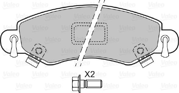 Valeo 598453 - Тормозные колодки, дисковые, комплект autospares.lv