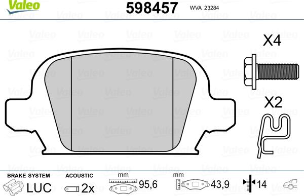 Klaxcar France 24577z - Тормозные колодки, дисковые, комплект autospares.lv