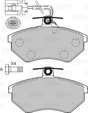 Valeo 598484 - Тормозные колодки, дисковые, комплект autospares.lv