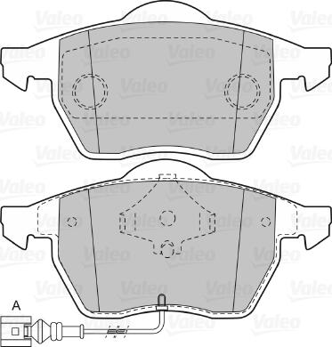 Valeo 598486 - Тормозные колодки, дисковые, комплект autospares.lv