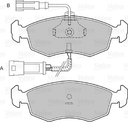 Valeo 598424 - Тормозные колодки, дисковые, комплект autospares.lv