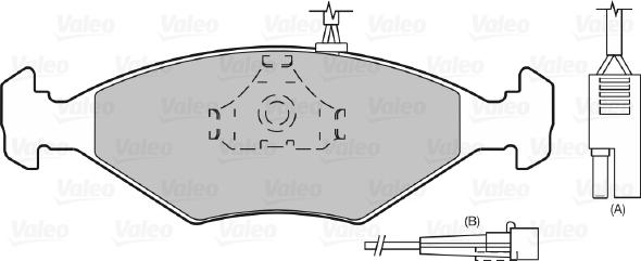 Valeo 598423 - Тормозные колодки, дисковые, комплект autospares.lv